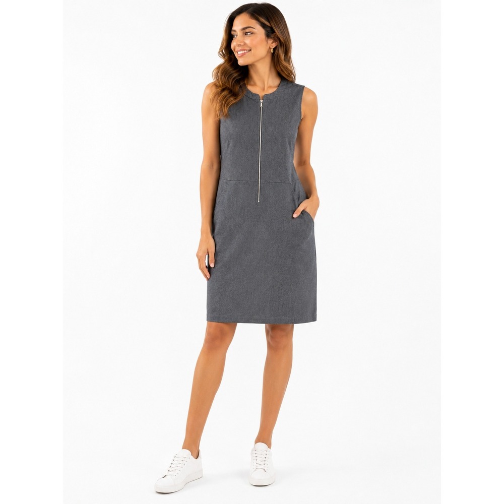 Nivo Celine Golf Dress Womens Small Heather Charcoal Sleeveless UPF 40